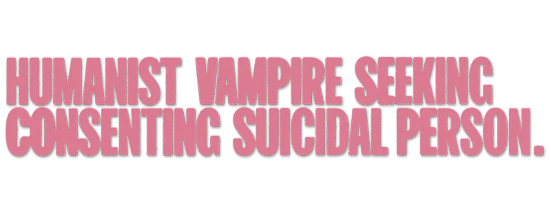 Vampira umanista cerca suicida consenziente logo